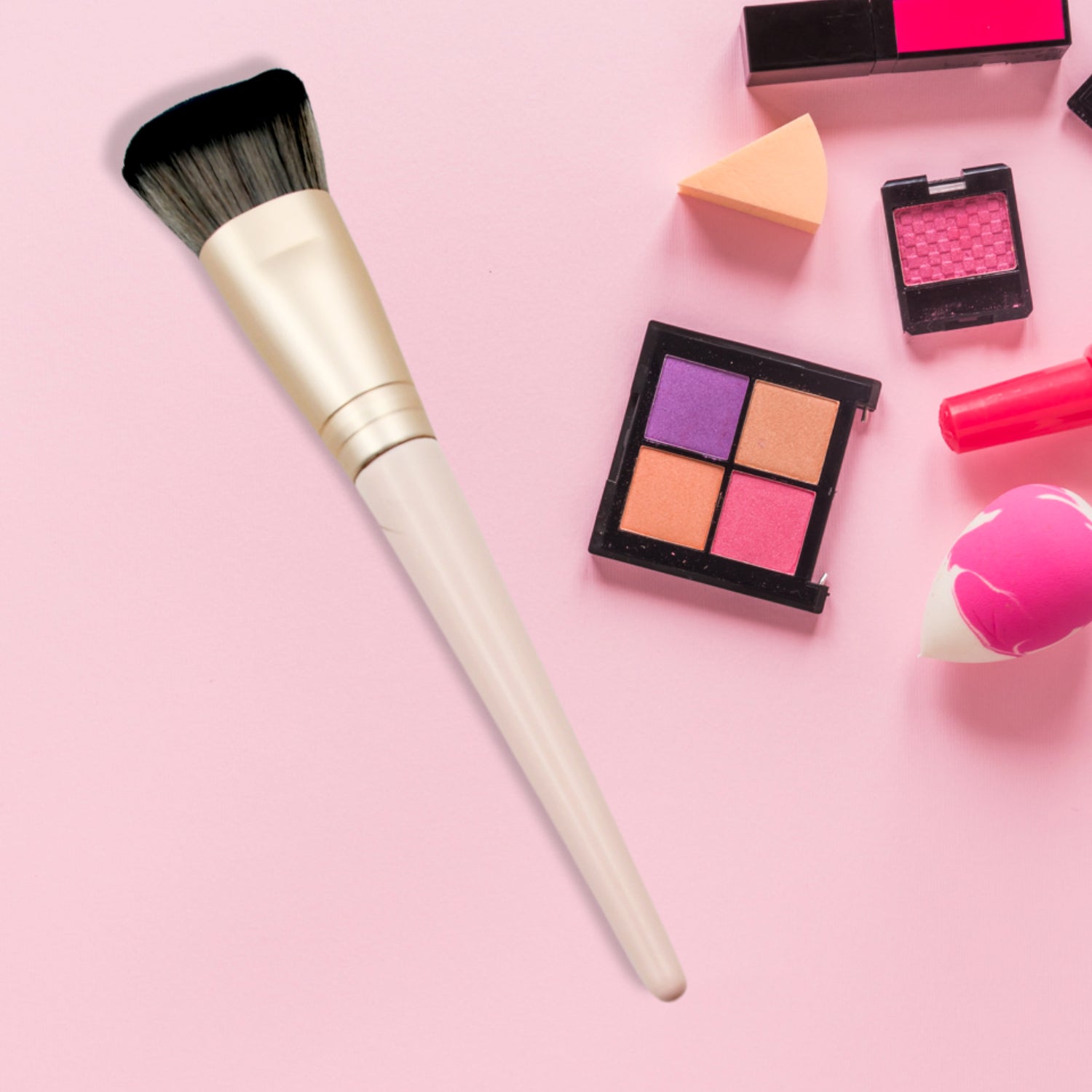 12636 Beauty Face Brushes, Synthetic Bristle Professional Face And Eye Makeup Brushes, For Cream, Liquid And Powder Formulation (1 Pc) 12636 Beauty Face Brushes, Synthetic Bristle Professional Face And Eye Makeup Brushes, For Cream, Liquid And Powder Formulation (1 Pc)